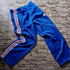 90ｓ古着☆アディダス トラックパンツ 刺繍ロゴ トリコロールカラー デサント
