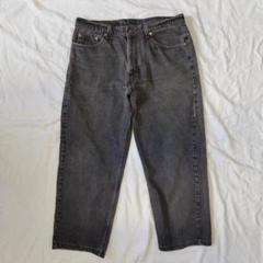 90s アメリカ製 リーバイス 565 後染めブラック W38 WIDE LEG