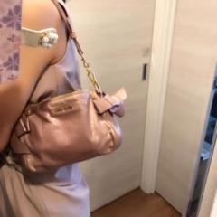 ✨miu miuミニハンドバッグ ヴィンテージ加工生地 リボン