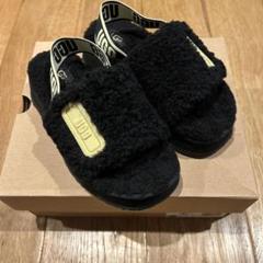アグ　UGG W DISCO SLIDE 黒 25.0㎝ ディスコスライド アグ UGG W DISCO SLIDE 黒 イエロー 22㎝ ディスコスライド