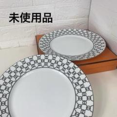 未使用品【エルメス】フィル ダルジャン　27cm 丸皿　ディナープレート皿2枚 未使用品【エルメス】フィル ダルジャン 27cm 丸皿 ディナー