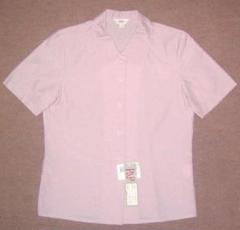 新品 9号 オフィスブラウス 事務服 OL制服 ピンク12