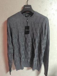 未使用 EMPORIO ARMANI グレー クルーネックセーター 新品タグ付き