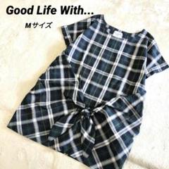 Good Life With...　ブラックウォッチチュニックブラウス　リボンのサムネイル