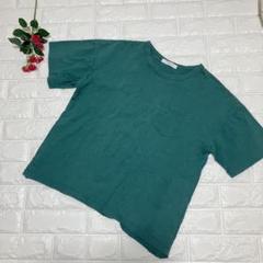 Samansa Mos2 Blue Tシャツ 緑 半袖 シンプル
