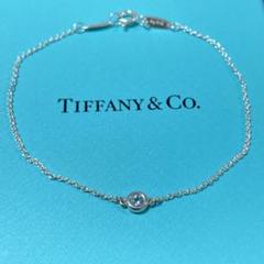 美品　ティファニー ブレスレット バイザヤード アクアマリン 0.13 ノン様⭐︎Tiffanyアクアマリン0.13ctバイザヤードブレスレット