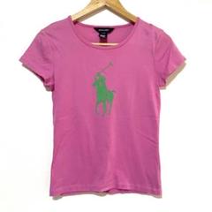 ラルフ　Tシャツ　古着　ビックロゴ　ピンク　ラルフローレン　半袖　子供服