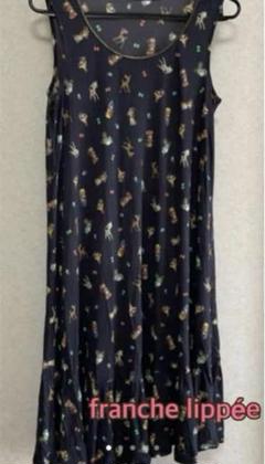 （美品）フランシュリッペ☆バンビ　鳥☆動物柄☆ワンピース 美品）フランシュリッペ☆バンビ 鳥☆動物柄☆ワンピース - メルカリ