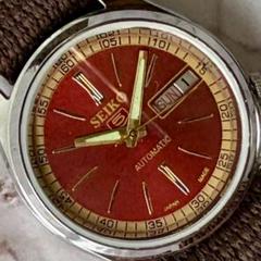 SEIKO 自動巻き 腕時計 オーバホール済アンティーク70Sレッド SEIKO 自動巻き 腕時計 オーバホール済アンティーク70Sレッド