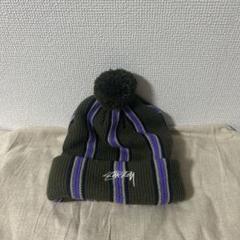 Stussy オールドステューシー ポンポン付きニット帽 90年代 金