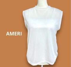 AMERI シースルー　キャミソール付き　ノースリーブ　トップス　定価8250円