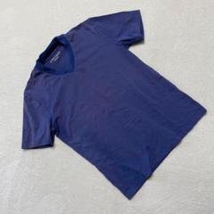 Men's Bigi Tシャツ 半袖 Vネック 無地 ブルー 紺色 シンプル F