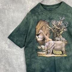 Tシャツ THEMOUNTAIN アニマル ライオン ゾウ ZOO ザマウテン