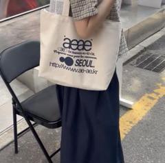 送料無料 通販 激安 aeae ソウルウェブロゴエコバッグ トートバッグ アイボリー バッグ