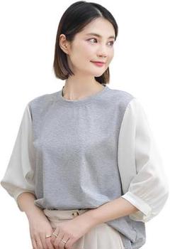 レディース トップス シャツ ブラウス 七分袖 半袖 夏服 XL