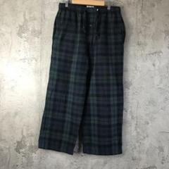 A4788古着　パジャマパンツ　チェック　緑　紺　黒　90s Y2K