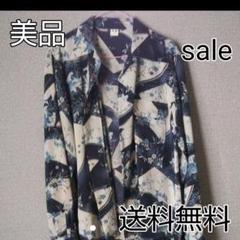 柄シャツ 花柄 和柄 ポリシャツ Lサイズ