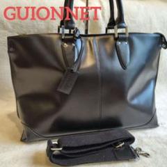 GUIONNET ギオネレザー 2way ビジネスバッグ A4 トートバッグ 黒