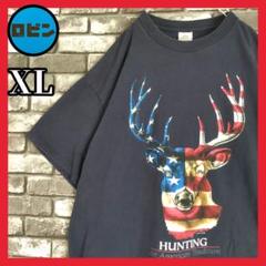 アメリカ 伝統 ハンティング 狩猟 星条旗 アニマル Tシャツtシャツ フェード