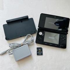 【美品】ニンテンドー3DS クリアブラック付属:タッチペン SD バッテリー