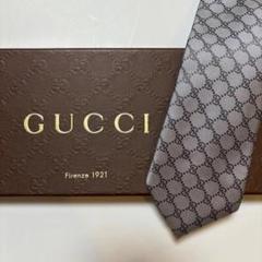 美品 GUCCI グッチ ネクタイ シルク100% GG柄 総柄 ダブルG