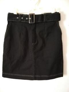 archives ミニスカート 黒 ベルト付 新品