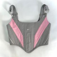 Nike リメイク y2k ビスチェ ジッパー付き フリーサイズ 古着再構築 Nikeリメイク y2k ビスチェ フリーサイズ 古着再構築 タンク