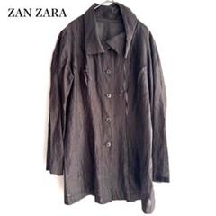 ザンザラ シルクシャツジャケット zan ZARA ブラウン 日本製 ブラウス