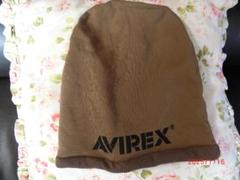 美品AVIREX ブラウン ニット帽