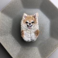 刺繍ブローチ チワワ⭐︎B ハンドメイド