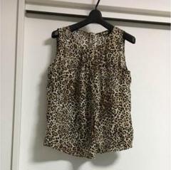 ZARAシルク トップス　ヒョウ柄　インナーに
