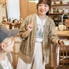 レプシィム　かつこさん企画　レース編みカーディガン　オフ白 レプシィム かつこさん企画 レース編みカーディガン オフ白