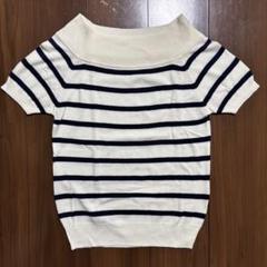 ★再値下げ中★mysty woman サマーニット ボーダー Mサイズのサムネイル
