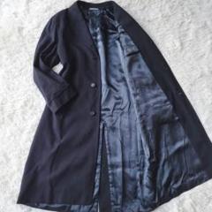 極美品✨フェラガモ　チェスターコート　カシミヤ　ヘリンボーン　ネイビー　XL 極美品✨フェラガモチェスターコートカシミヤヘリンボーンネイビーXL