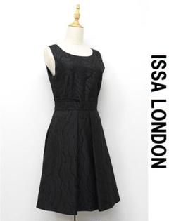 M459/美品 ISSA LONDON ノースリーブワンピース フレア UK10