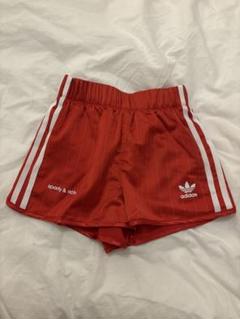 adidas sporty & rich 赤 ストライプ ショートパンツ sporty&rich×adidas ショートパンツ - メルカリ