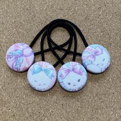 くるみボタンのヘアゴム 562