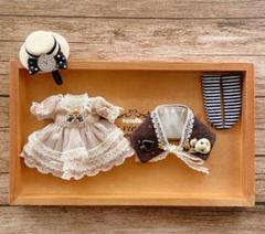 JANAYA ハンドメイド　オビツ11服　茶色欧風ワンピース　4点セット