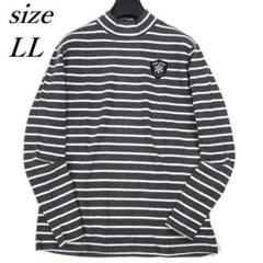新品 23区 ゴルフ 吸湿発熱 モックネック ニット 定価17600円 灰 LL