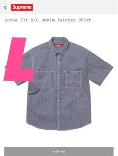【中古・24SS・S】 SUPREME DENIM PAINTER SHIRT Supreme Loose Fit S S Denim Painter Shirt (SS24) - $128