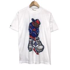 90s アディダス　ビンテージ半袖Tシャツ　ビッグトレフォイルロゴ　ラッパー