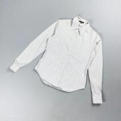 美品 theory ストライプシャツ サックスブルー サイズS*CD902