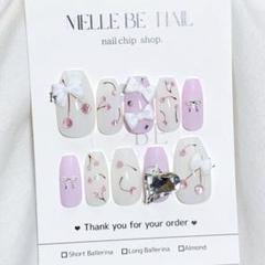 ネイルチップ オーダー さくらんぼ フルーツ ぷっくり ガーリー