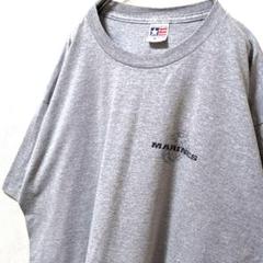 USA製グレートアメリカンTシャツファクトリーマリネスTシャツグレーXL古着