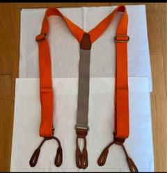【Ｖｉｎｔａｇｅ】【PRL】英国製 正規品　ポロラルフローレン　高級サスペンダー POLO RALPH LAUREN ポロ ラルフローレン レザーサスペンダーを