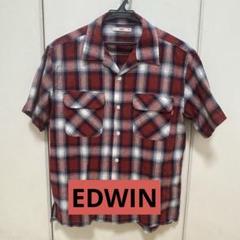 EDWIN レッドチェック柄 半袖シャツ