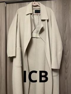 iCB　薄手　ナイロン100％　ロングコート レイヤージップアップ iCB薄手ナイロン100％ロングコート レイヤージップアップ