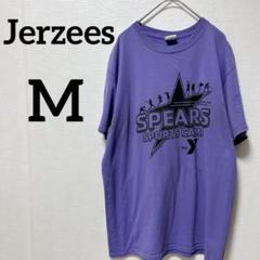 ✨️海外古着✨Jerzees 【Ｍ】紫色 Tシャツ スポーツデザイン 男女兼用