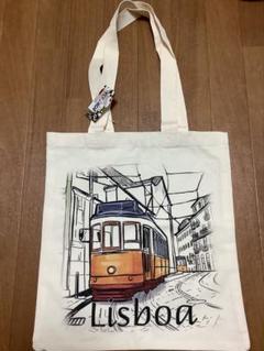 【新品未使用】リスボン　路面電車デザイン　エコバッグ　トートバッグ　ポルトガルのサムネイル
