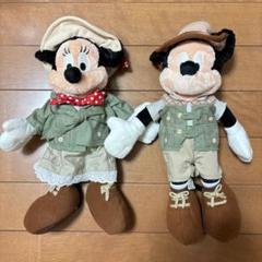 【新品未使用】ディズニーワールド サファリ ミッキー ミニー ぬいぐるみ